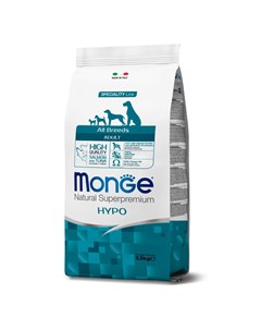 All Breeds Hypoallergenic корм для взрослых собак склонных к аллергическим реакциям и расстройствам  Monge