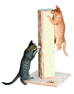 Когтеточка столбик для кошек Soria квадратной формы бежевый 45х80х45 см Trixie