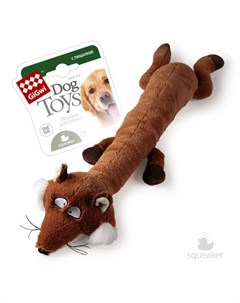Игрушка для собак Лиса с большой и малой пищалкой 62 см Gigwi