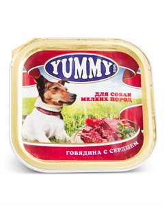 Консервы для собак мелких пород с говядиной и сердцем 100 г Yummy