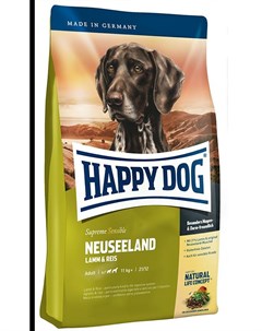 Neuseeland корм для собак средних и крупных пород при чувствительном пищеварении с ягненком и рисом  Happy dog