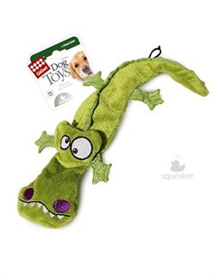 Игрушка для собак Крокодил с 4 мя пищалками ткань пластик 38 см Gigwi
