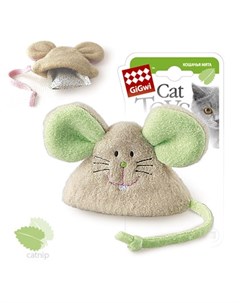 Игрушка для кошек Мышка с кошачьей мятой ткань 8 см Gigwi