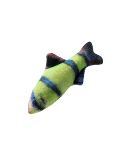Игрушка для кошек Рыба Барбус суматранский зеленый с валерианой и кошачьей мятой 10 см Pet hobby