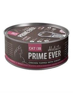 Консервы для кошек Цыпленок с креветками в желе 80 г Prime ever