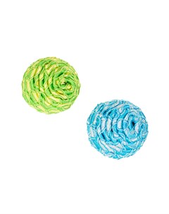 Игрушка для кошек Мяч разноцветный полосатый 4 см 2 шт Petmax