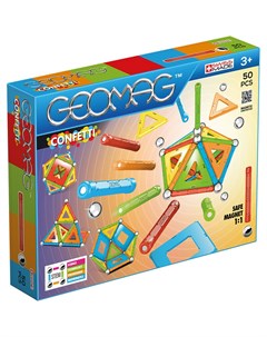 Магнитный конструктор Confetti 50 деталей Geomag