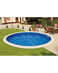 Морозоустойчивый бассейн круглый глубина 1 5 м диаметр 6 м голубой 3EXB0095 3BZA1082 Ibiza