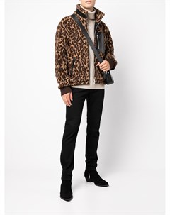 Флисовая куртка с леопардовым принтом Amiri
