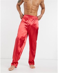 Красные атласные пижамные штаны Asos design
