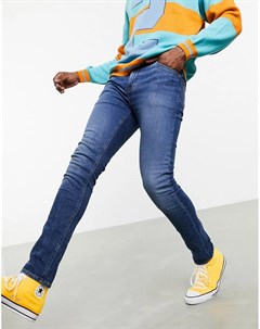 Синие выбеленные супероблегающие джинсы из коллекции ответственной моды Asos design