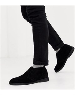 Черные замшевые ботинки чукка для широкой стопы Asos design