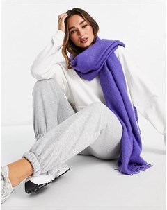 Фиолетовый очень мягкий шарф с бахромой Asos design