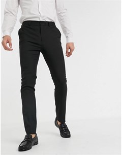 Черные брюки синни в строгом стиле New look