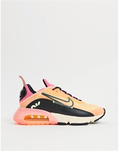 Оранжевые кроссовки с розовыми вставками Air Max 2090 Nike