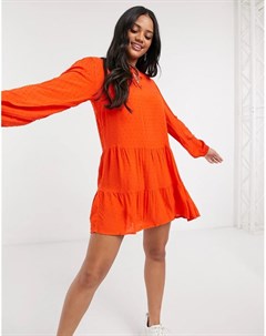 Свободное платье мини оранжевого цвета Jdy