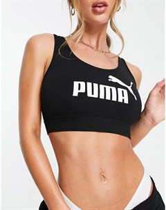 Черный бралетт с логотипом Essentials Puma