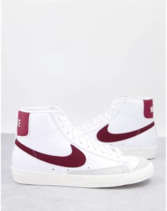 Бело красные кроссовки Blazer Mid 77 Vintage Nike