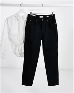 Черные джинсы в винтажном стиле с завышенной талией Selected