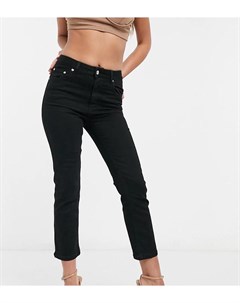 Черные узкие джинсы с завышенной талией ASOS DESIGN Petite Asos petite