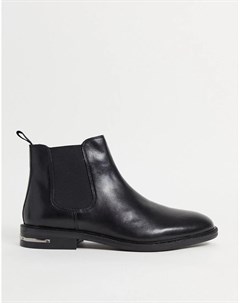Черные кожаные ботинки челси на металлическом каблуке Oliver Walk london