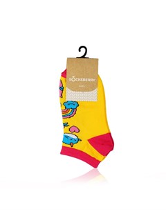 Детские носки KS 0011 укороченные Радуга на желтом р 20 Socksberry