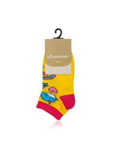 Детские носки KS 0011 укороченные Радуга на желтом р 16 Socksberry