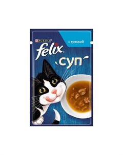 Влажный корм для кошек Суп с треской 48г Felix