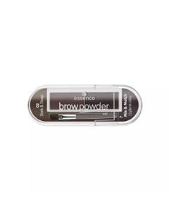 Тени для бровей Brow powder set для брюнеток 02 Dark Deep 2 3г Essence