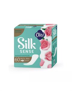 Ежедневные прокладки silk sense Daily Deo Ароматизированные бархатная роза 60шт Ola