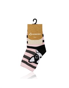 Детские носки KS 0019 Бульдог на розовом р 14 Socksberry