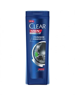 Шампунь для волос Men 2 в 1 Глубокое очищение против перхоти 200 мл Clear