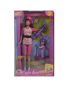 Игровой набор с куклой Lucy На прогулке кукла 29 см кукла 15 см 6 предметов Defa