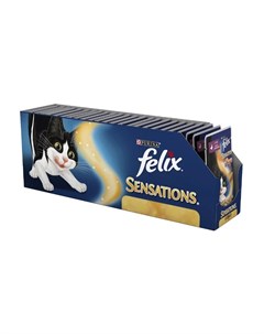 Влажный корм для кошек Sensations С уткой соусе с морковью 85 г х 24 шт Felix