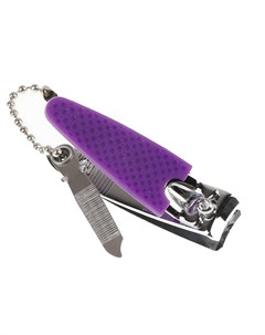 Книпсер для ногтей с силиконовой ручкой металл фиолетовый Юниlook