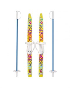 Лыжи детские GAIM Лыжики пыжики Чижики палки стеклопластик 75 75 см ТМ Олимпик