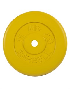 Диск обрезиненный d31мм MB PltC31 15 15 кг желтый Mb barbell