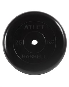 Диск обрезиненный d26мм MB AtletB26 25 25кг черный Mb barbell