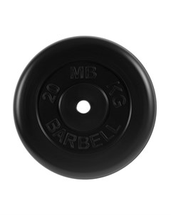 Диск обрезиненный d31мм MB PltB31 20 20 кг черный Mb barbell