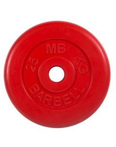 Диск обрезиненный d51мм MB PltC51 25 25кг красный Mb barbell