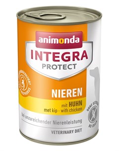 Влажный корм Integra Protect Renal с курицей при почечной недостаточности банка диета для собак 0 4  Animonda