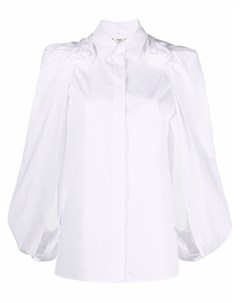 Блузка с объемными рукавами и сборками Fendi