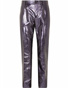 Прямые брюки с эффектом металлик Dolce&gabbana