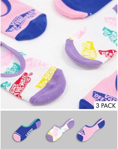 Набор разноцветных носков с разным дизайном Skateboard Mix Vans