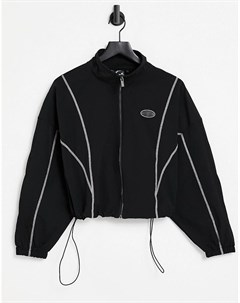 Черная куртка с отделкой от комплекта The couture club