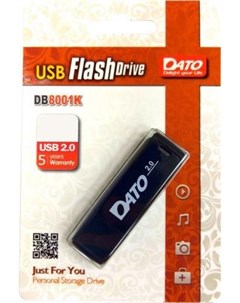 Флеш Диск 32Gb DB8001 DB8001K 32G USB2 0 черный Dato