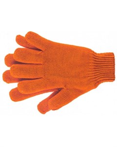 Перчатки трикотажные акрил двойные цвет оранжевый двойная манжета Россия Сибртех