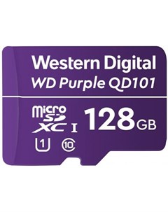 Флеш карта microSDXC 128Gb Class10 WD WDD128G1P0C Purple w o adapter Western digital