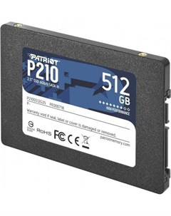 Твердотельный накопитель SSD 2 5 512 Gb P210 Read 520Mb s Write 430Mb s 3D NAND TLC P210S512G25 Patriòt