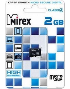 Карта памяти Micro SDHC 2GB Class 4 13612 MCROSD02 Mirex